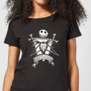Image of Nightmare Before Christmas Jack Skellington Misfit Love Womens T-Shirt - Black