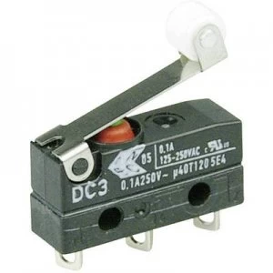 Image of Cherry Switches Microswitch DC3C A1RB 250 V AC 0.1 A 1 x OnOn IP67 momentary