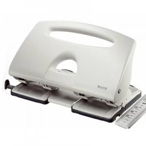 Image of Leitz 51320085 4-hole punch Grey Selectable paper size (max.): A4 40 sheets (80 g/m²)