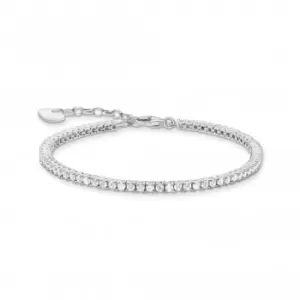 image of Sterling Silver White Tennis Bracelet Bracelet A2021-051-14-L19V