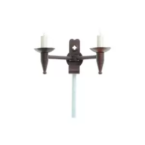 Image of Wall light Cromwell Bougie old 2 bulbs 17cm