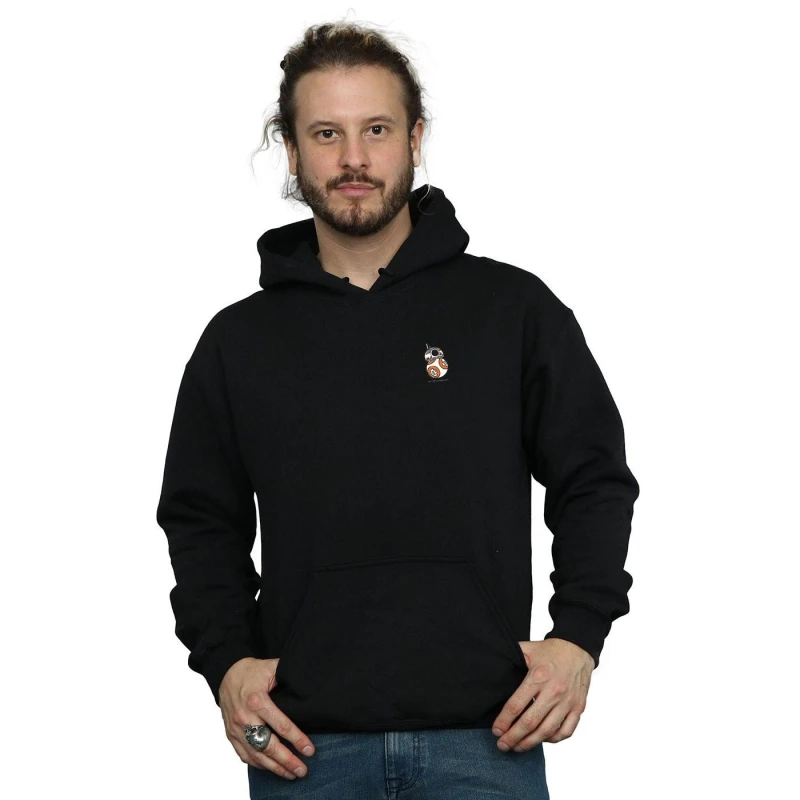 Image of Star Wars Star Wars Men The Force Awakens BB-8 Chest Print Hoodie in Black Size: Small Black S Male 5057864340181