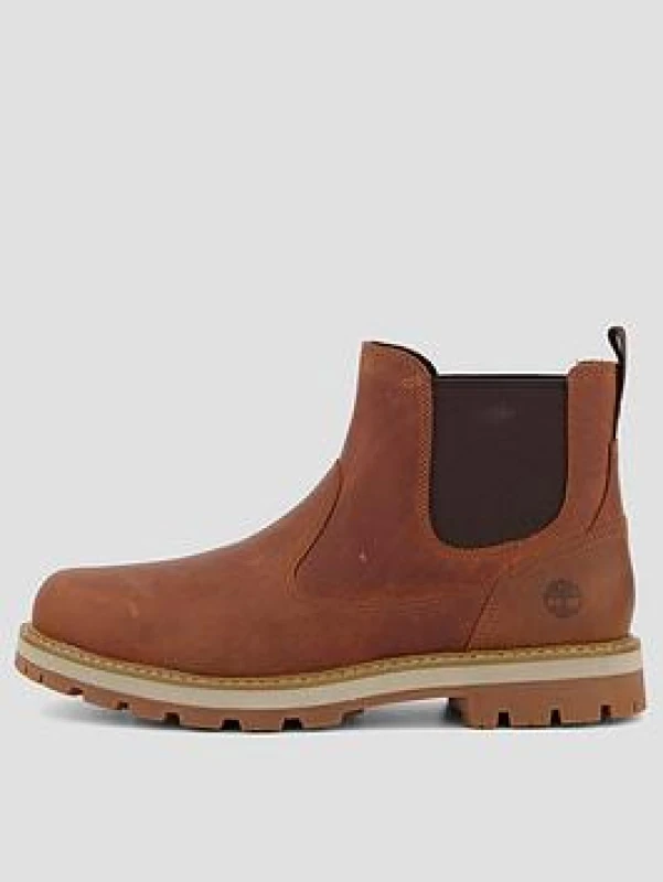 Image of Timberland Mens Britton Road Chelsea Boots Rust Brown Ankle Boots - UK 10 / US 10.5 Brown male PS4350BRN10