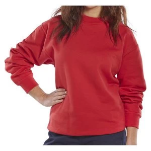 Image of Click Workwear Sweatshirt Polycotton 300gsm 3XL Red Ref CLPCSREXXXL Up
