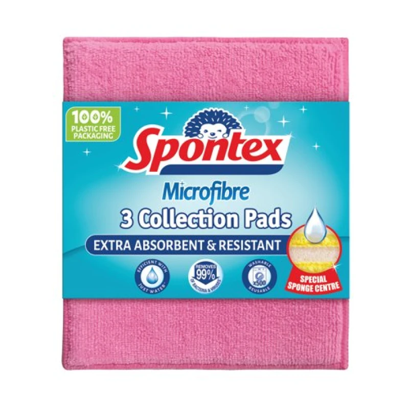 Image of Spontex Microfibre Pads Assorted (3 Pack) 19700617