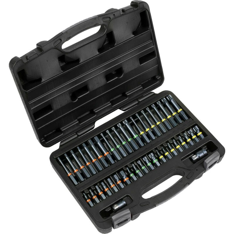 Image of Loops 42 PACK TRX Hex Spline IMPACT Bit Set - 3/8" & 1/2" Square Drive Socket S2 STEEL Metallics