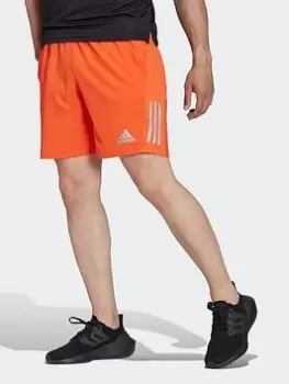 image of adidas Run Own the Run Shorts - Orange, Size L, Men