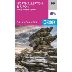 Image of Northallerton & Ripon, Pateley Bridge & Leyburn by Ordnance Survey (Sheet map, folded, 2016)
