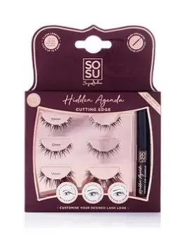 image of SOSU Cosmetics Hidden Agenda Undetectable Lashes - Cutting Edge, One Colour, Women