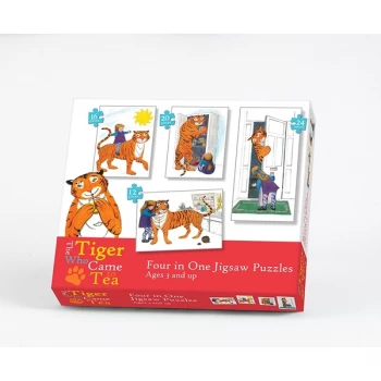 Image of The Tiger Who Came to Tea - 4-in-1 Jigsaw Puzzle