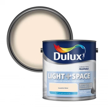 Image of Dulux Light & Space Coastal Glow Matt Emulsion Paint 2.5L