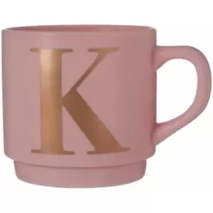 Image of Premier Housewares Signet Pink K Letter Mug