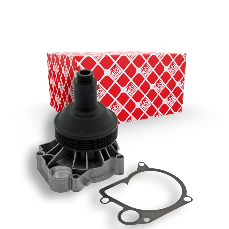 Image of FEBI BILSTEIN 24025 Water pump Number of Teeth: 5, Cast Aluminium, with gasket/seal Cast Aluminium Water Pump (1260)