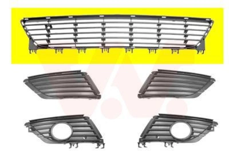 Image of VAN WEZEL Bumper grill VAN WEZEL 3779590