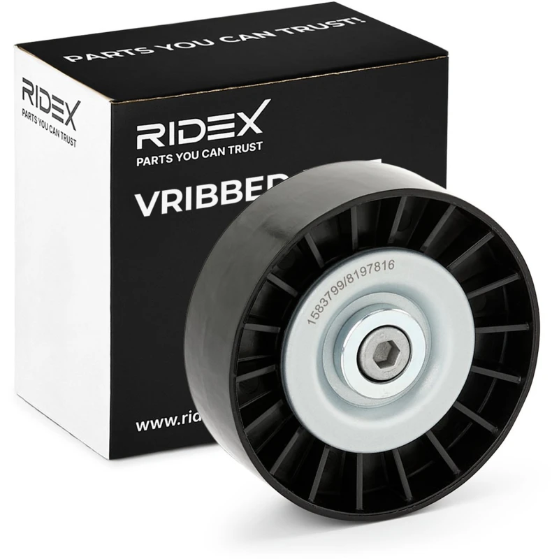 Image of RIDEX 312D0089 Idler Pulley Deflection/Guide Pulley,v-ribbed belt (312)