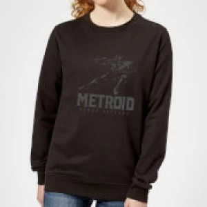 Image of Nintendo Metroid Samus Returns Womens Sweatshirt - Black - 5XL