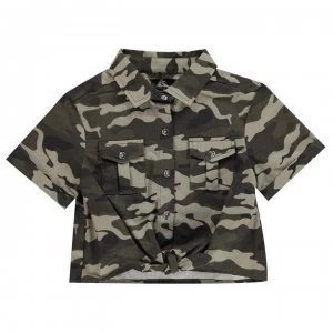 Image of Firetrap Camo Shirt Girls - Camo AOP