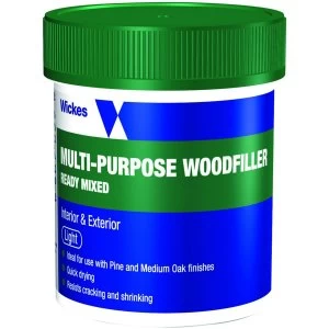 image of Wickes Ready Mixed Wood Filler - Light 250g