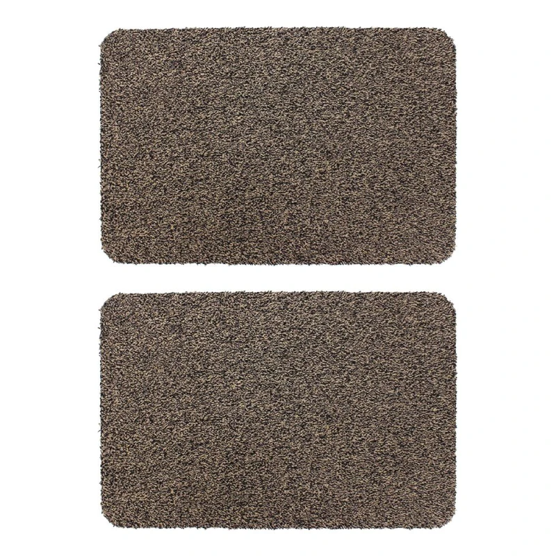 Image of JVL Tanami Doormat Set of 2 - Brown Brown