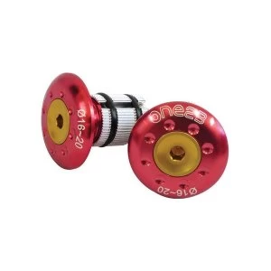 Image of ETC Bar End Plugs Alloy 22.2mm Red