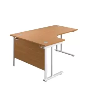 image of Tc 1600 x 1200 Twin Upright Left Hand Radial Desk Nova Oak-White