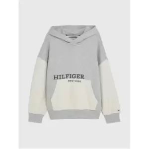 image of Tommy Hilfiger Hilfiger Logo Hoodie - Grey