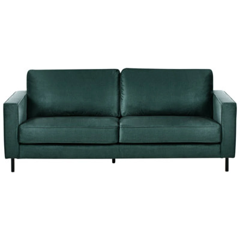 Image of Beliani Sofa 3 Seater Savalen Velvet Dark Green