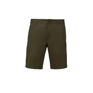 image of Kariban Mens Washed Effect Bermuda Shorts (36) (Washed Light Khaki)