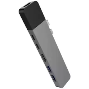 Image of HYPER GN28N-GRAY USB-C docking station Compatible with: Apple USB-C powered