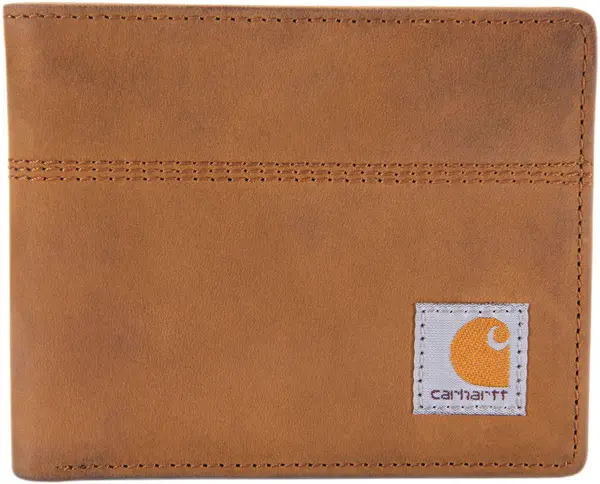 Image of Carhartt Saddle Leather Bifold Wallet, black