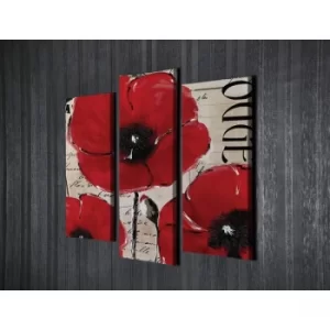 Image of UC77 Multicolor Decorative Canvas Painting (3 Pieces)