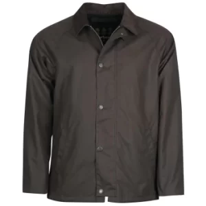 image of Barbour Mens Rigg Wax Jacket Charcoal Large