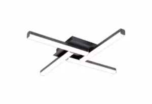 Image of 4 Light Ceiling, 4 x 6W LED, 4000K, 2210lm, IP44, Sand Black, 3yrs Warranty
