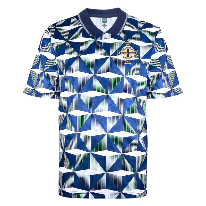 Image of Score Draw Northern Ireland 1990 Away shirt NIRE90APYSS-S S Mens Sportswear