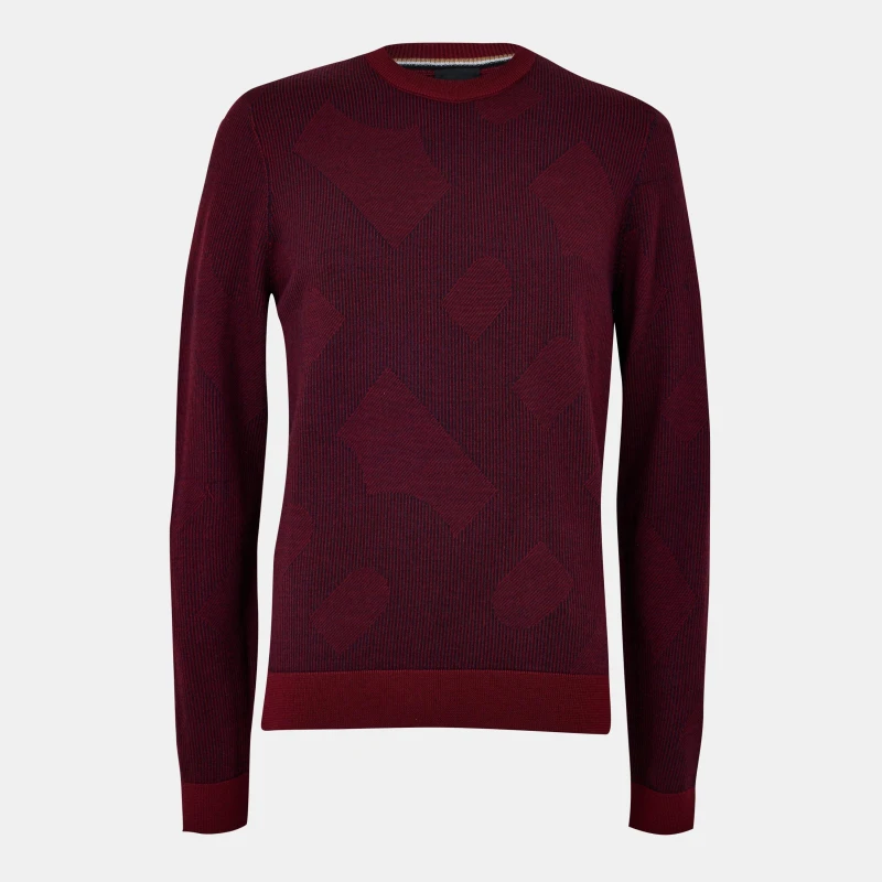 Image of Boss Motivo Jumper Dark Red male X Large