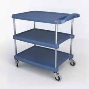 image of Slingsby MY2030-34BU - Mycart 900MM High, Blue With Three 508 x 762MM Shelves