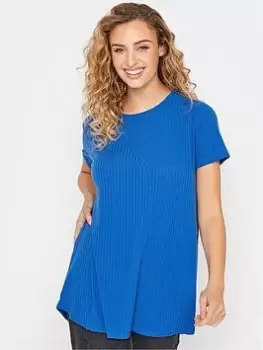 Long Tall Sally Rib Swing Top - Cobalt, Blue, Size 10, Women