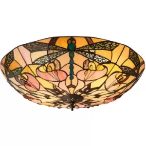 image of Ashton ceiling lamp, glass and metal