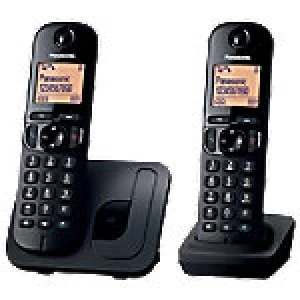 Image of Panasonic KX-TGC210EB Cordless Phone Twin Handset