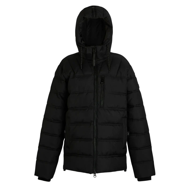 Image of Regatta Regatta Men Leeshaw Insulating Hooded Baffled Jacket in Jet Black Size: 3X-Large Jet Black XXXL Male 5063516098591