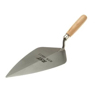 image of R.S.T. London Pattern Brick Trowel Wooden Handle 10in