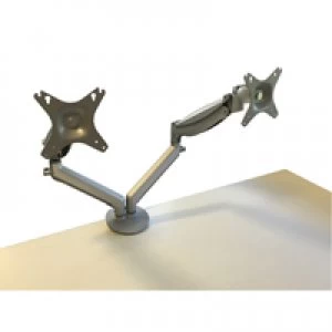 image of Contour Ergonomics Easy Move Double Monitor Arm Silver CE77693