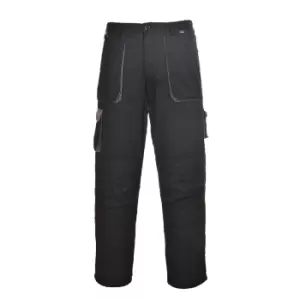 Image of Portwest Mens Texo Contrast Workwear Trousers (L/R) (Black)