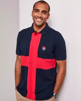 Image of Cotton Traders Mens Supporters Short Sleeve Polo Shirt in Blue