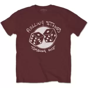 Image of The Rolling Stones - Tumbling Dice Unisex XX-Large T-Shirt - Red