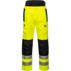 Image of Portwest PW34 Hi Vis Work Trousers Yellow / Black 2XL 31"