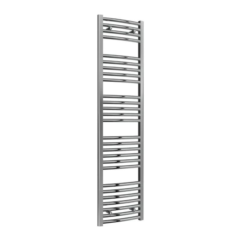 Image of Bathroom Kingdom Diva Chrome Straight Heated Towel Rail 1600x400 in Silver Silver Unisex