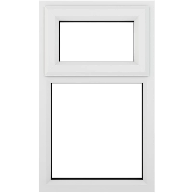 Image of Crystal Triple Glazed Window White Top/Fix 1040 X 1190Mm Clear 6WHTG10401190