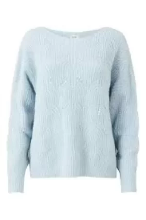 image of Yumi Blue Lace Jumper - S