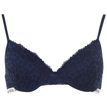 Image of Jack Wills Bournewell Lace T-Shirt Bra - Navy